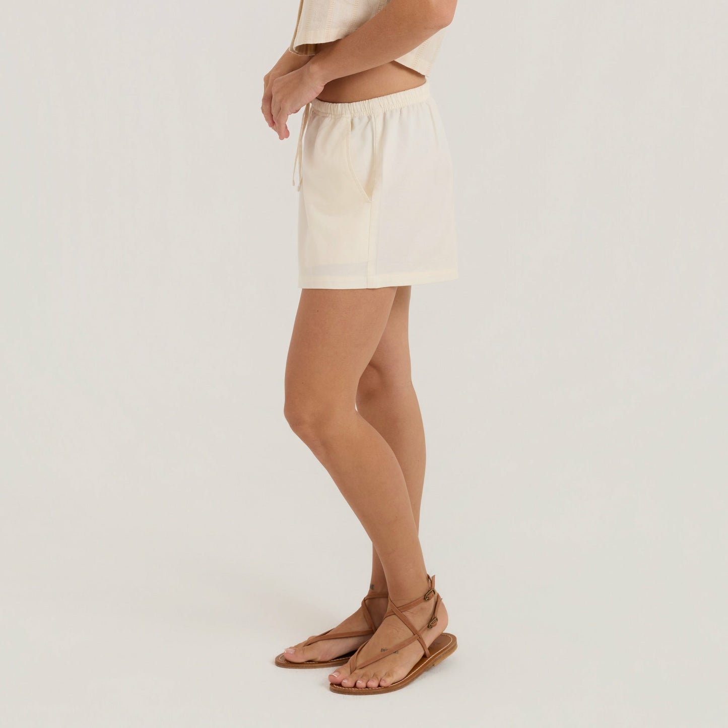 Women Crosswinds Camp Button Up Shirt in Unbleached