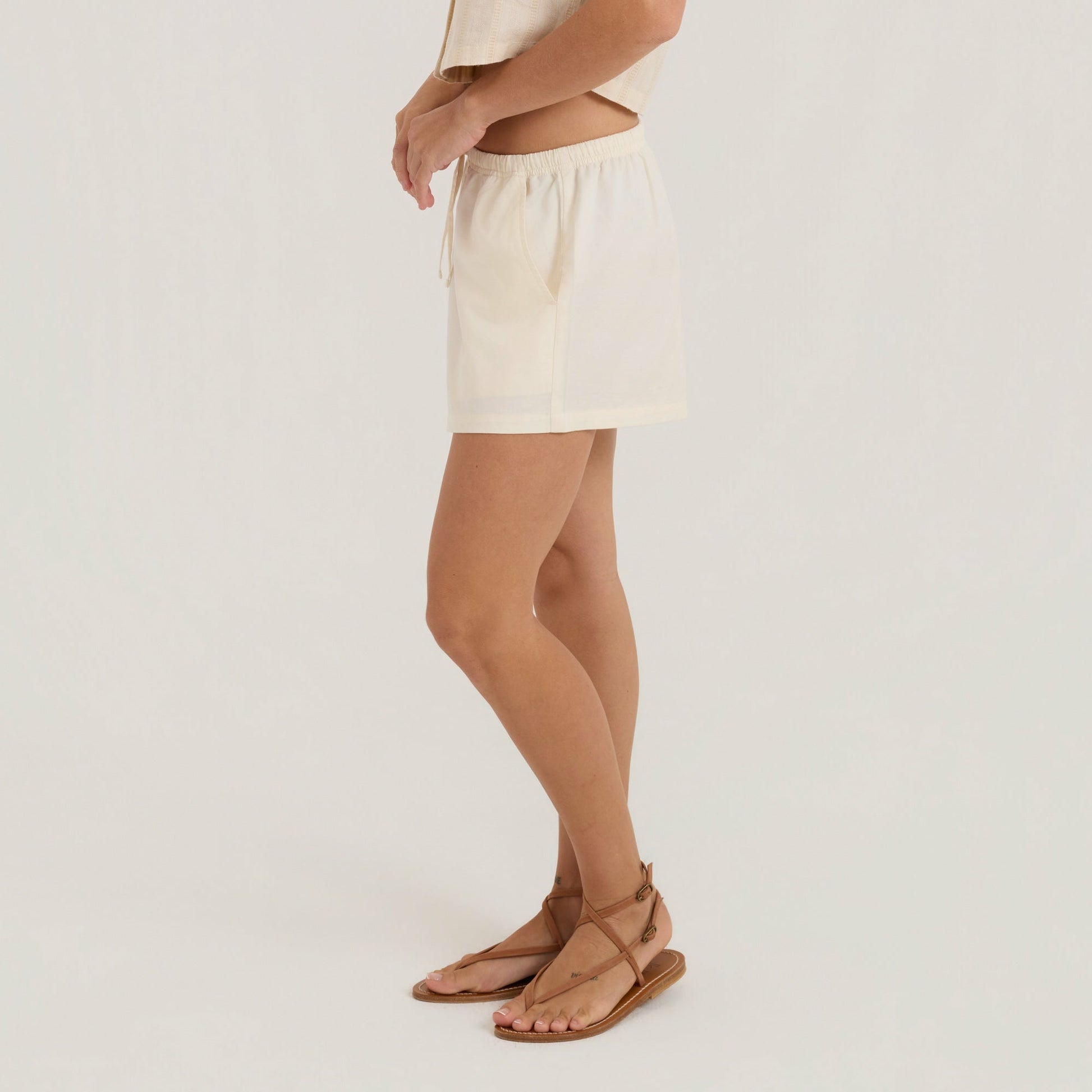 Women Crosswinds Camp Button Up Shirt in Unbleached