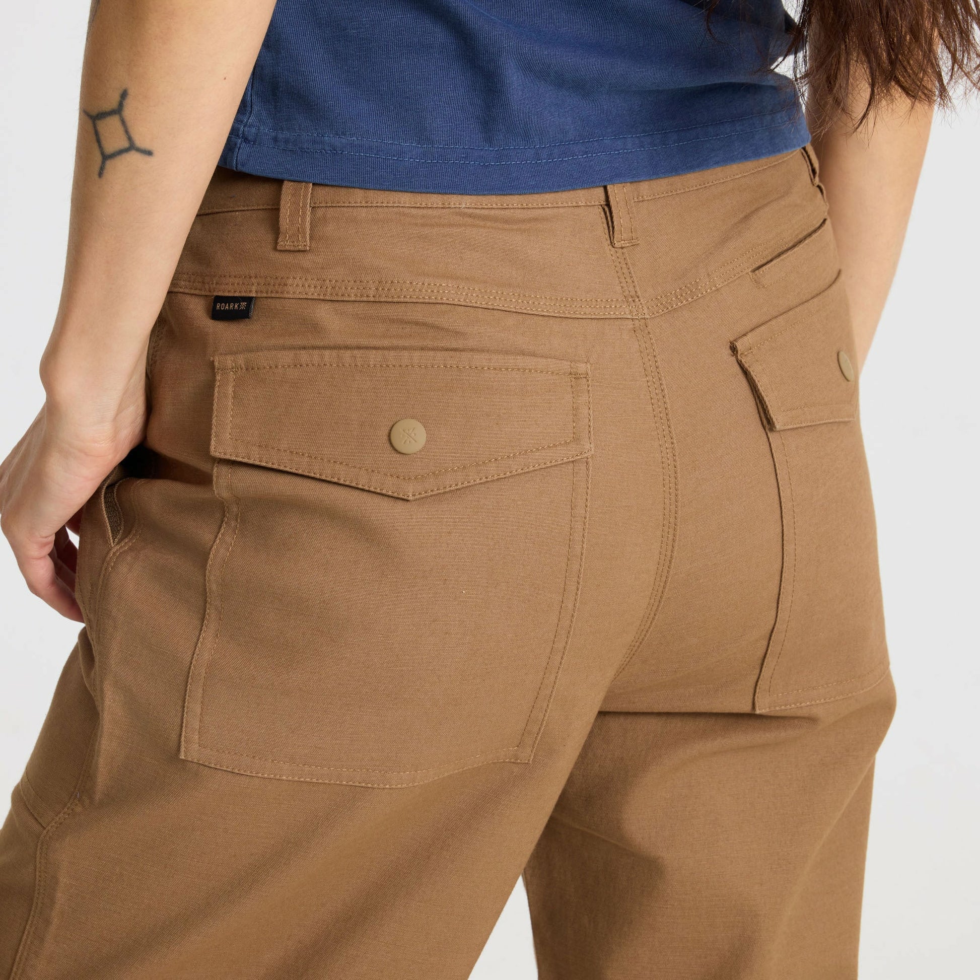 Women Layover Utility Pants in Dark Khaki
