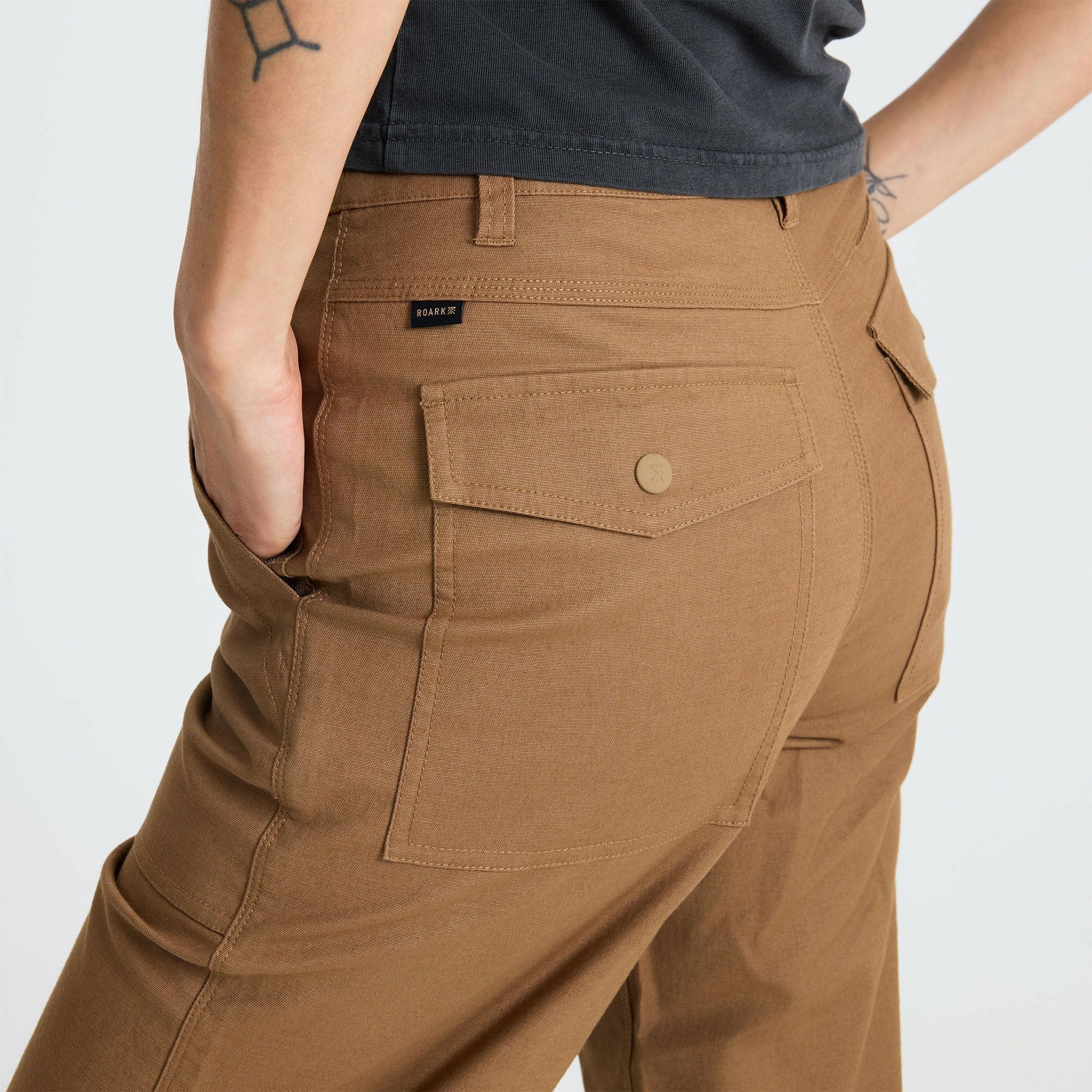 Women Layover Utility Pants in Dark Khaki